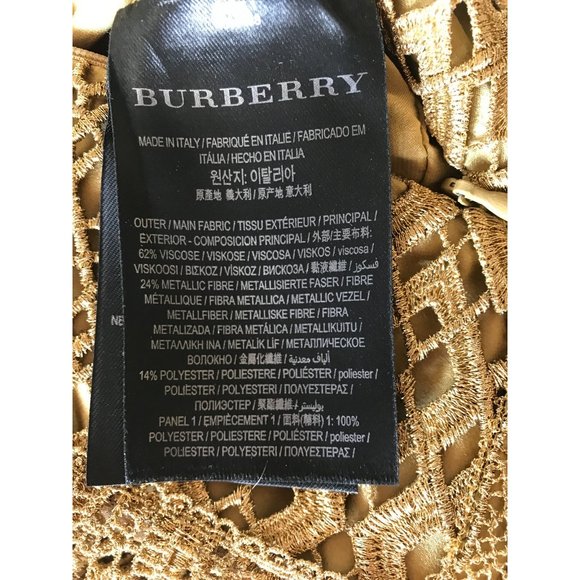 Burberry Dress Viscose in Gold - Picture 4 of 7